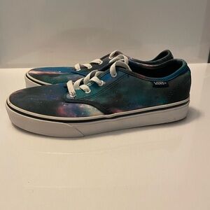 New Vans cosmic Blue and Black Sneakers Classic Low-Top Design sz5
